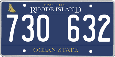RI license plate 730632
