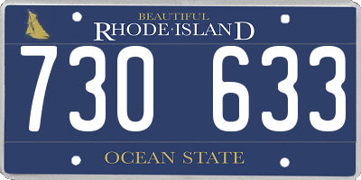 RI license plate 730633