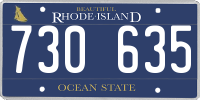 RI license plate 730635