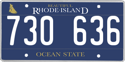 RI license plate 730636
