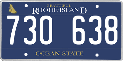 RI license plate 730638