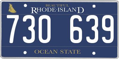 RI license plate 730639