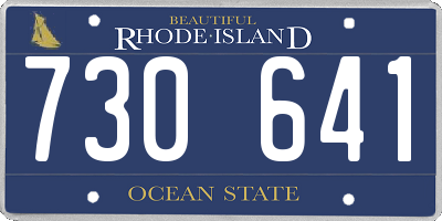 RI license plate 730641
