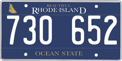 RI license plate 730652