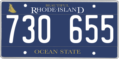 RI license plate 730655