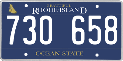 RI license plate 730658