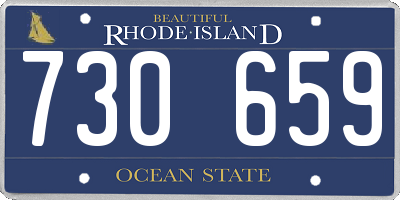 RI license plate 730659