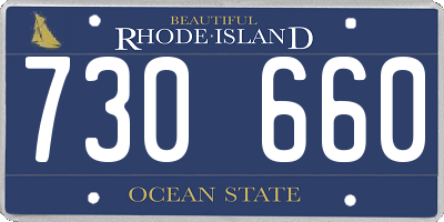 RI license plate 730660