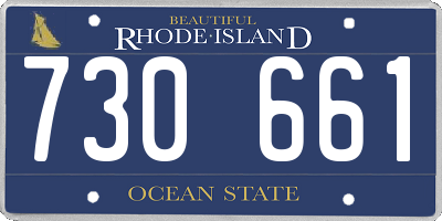 RI license plate 730661