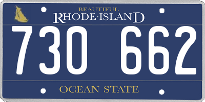 RI license plate 730662