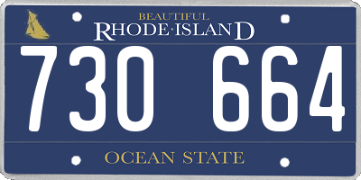 RI license plate 730664