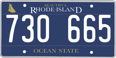 RI license plate 730665