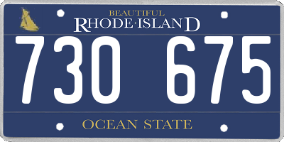 RI license plate 730675