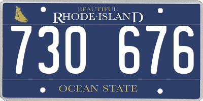 RI license plate 730676