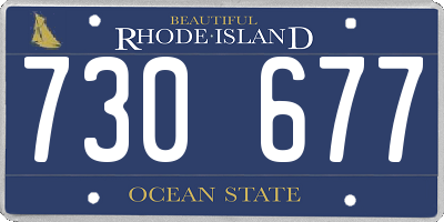 RI license plate 730677