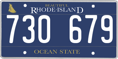 RI license plate 730679