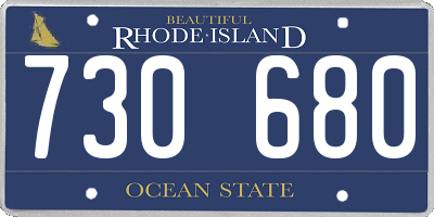 RI license plate 730680