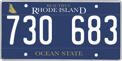 RI license plate 730683