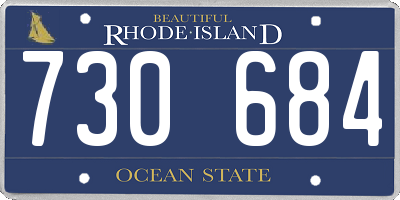 RI license plate 730684