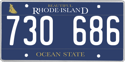 RI license plate 730686