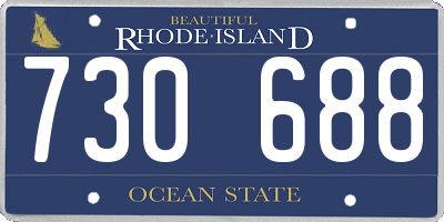 RI license plate 730688