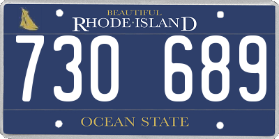 RI license plate 730689