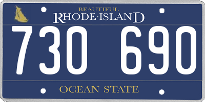 RI license plate 730690