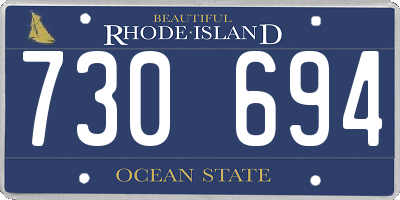 RI license plate 730694