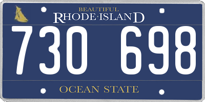 RI license plate 730698