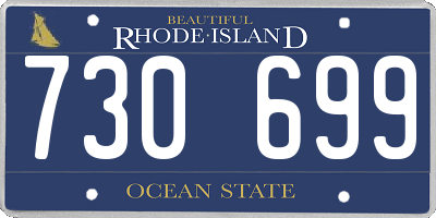 RI license plate 730699