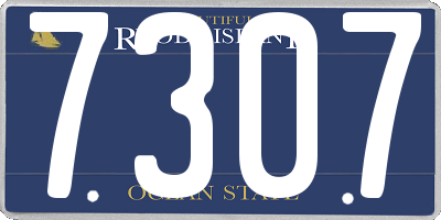 RI license plate 7307