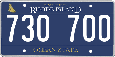 RI license plate 730700