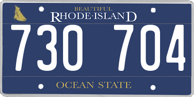 RI license plate 730704