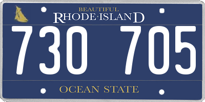 RI license plate 730705