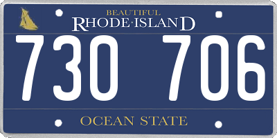 RI license plate 730706