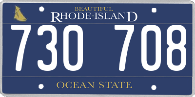 RI license plate 730708