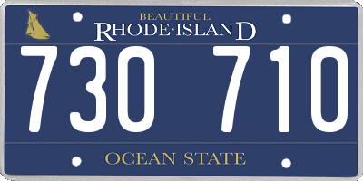 RI license plate 730710