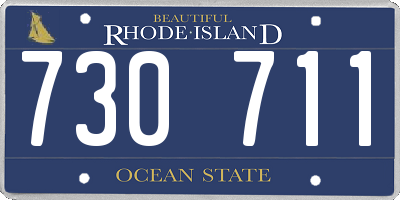 RI license plate 730711