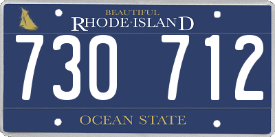 RI license plate 730712