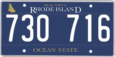 RI license plate 730716