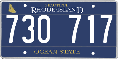 RI license plate 730717