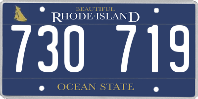 RI license plate 730719