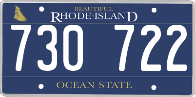 RI license plate 730722