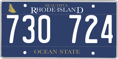 RI license plate 730724