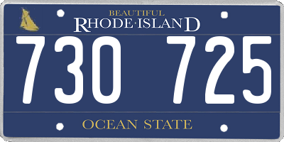 RI license plate 730725