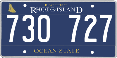 RI license plate 730727