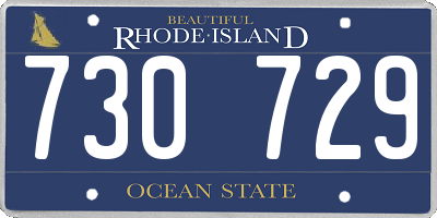 RI license plate 730729