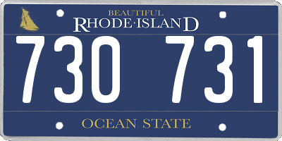 RI license plate 730731