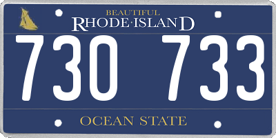 RI license plate 730733