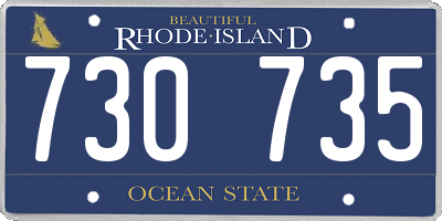 RI license plate 730735